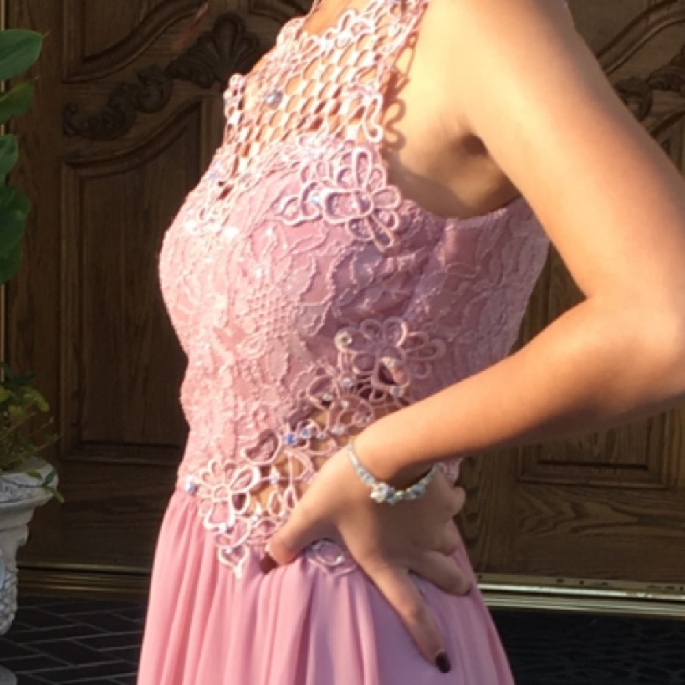 pink prom/ formal dress